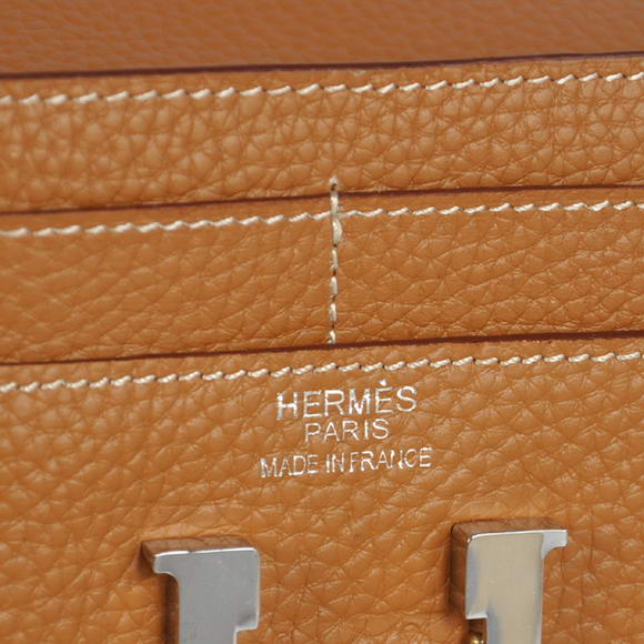 Cheap Fake Hermes Constance Wallets Togo Leather A608 Camel